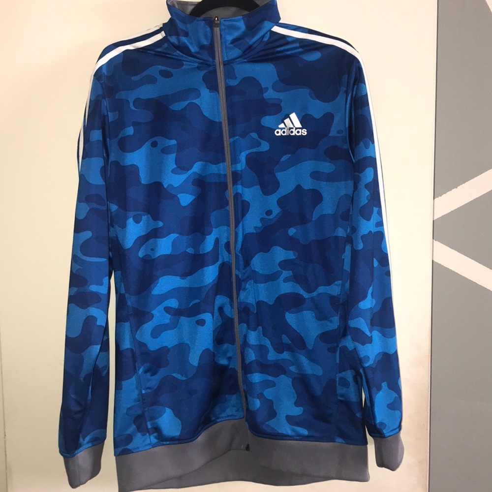 Adidas Blue Camo Track Jacket